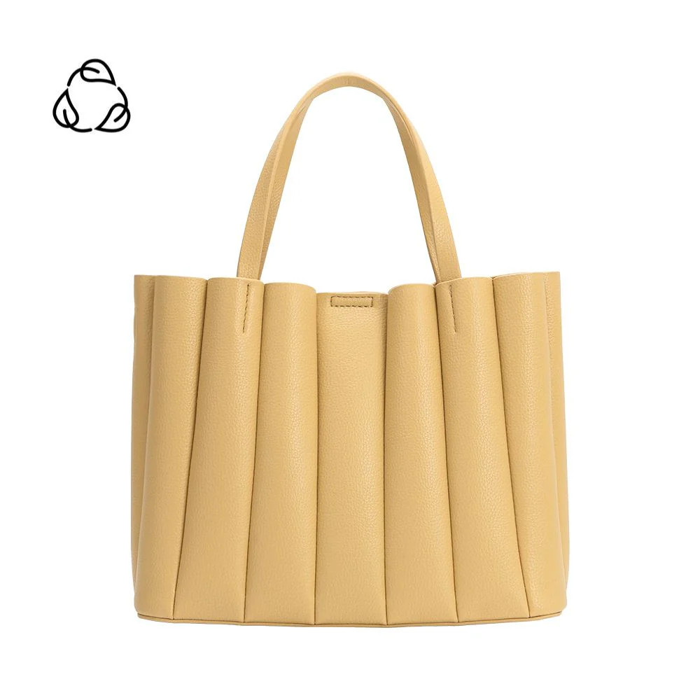 Yellow Adela Recycled Vegan Leather Tote Bag | Melie Bianco | Melie Bianco