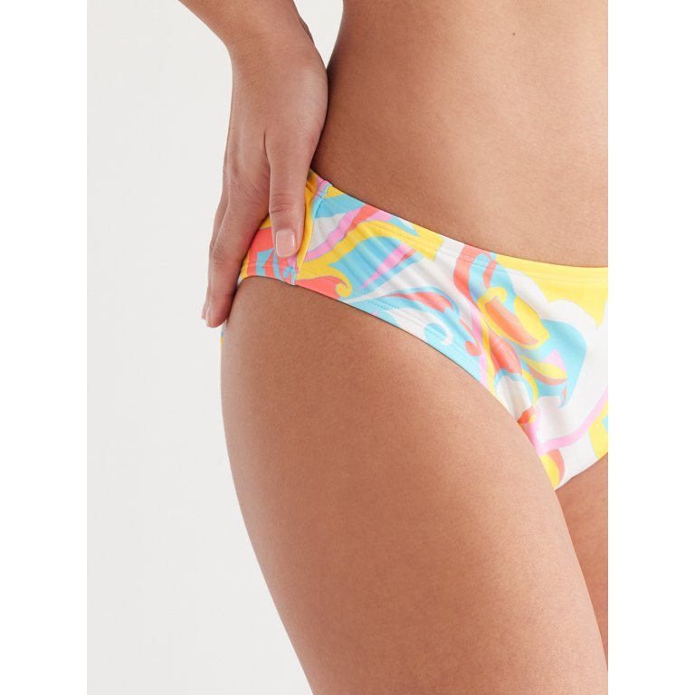 Jessica Simpson Women's Mid Rise Hipster Bikini Bottoms, Sizes XS-XXL | Walmart (US)