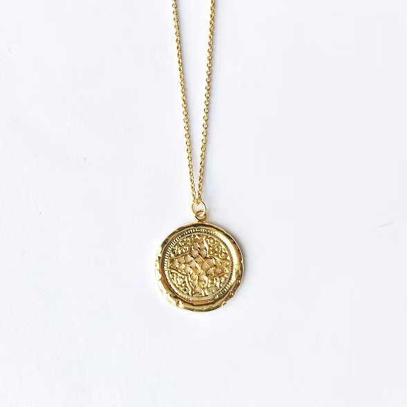 Sanctuary Project Round Rosette Medallion Coin Necklace Gold | Target