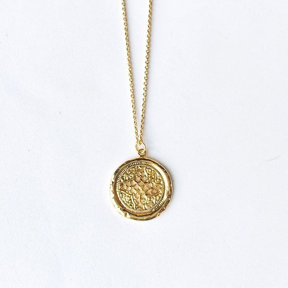 Sanctuary Project Round Rosette Medallion Coin Necklace Gold | Target