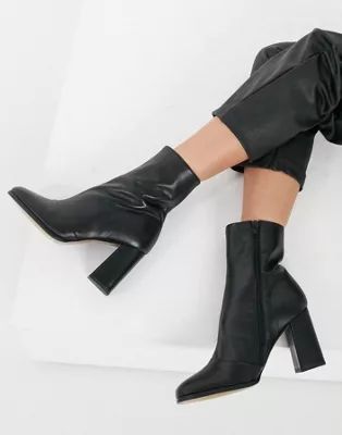 Whistles leather heeled boots in black | ASOS (Global)