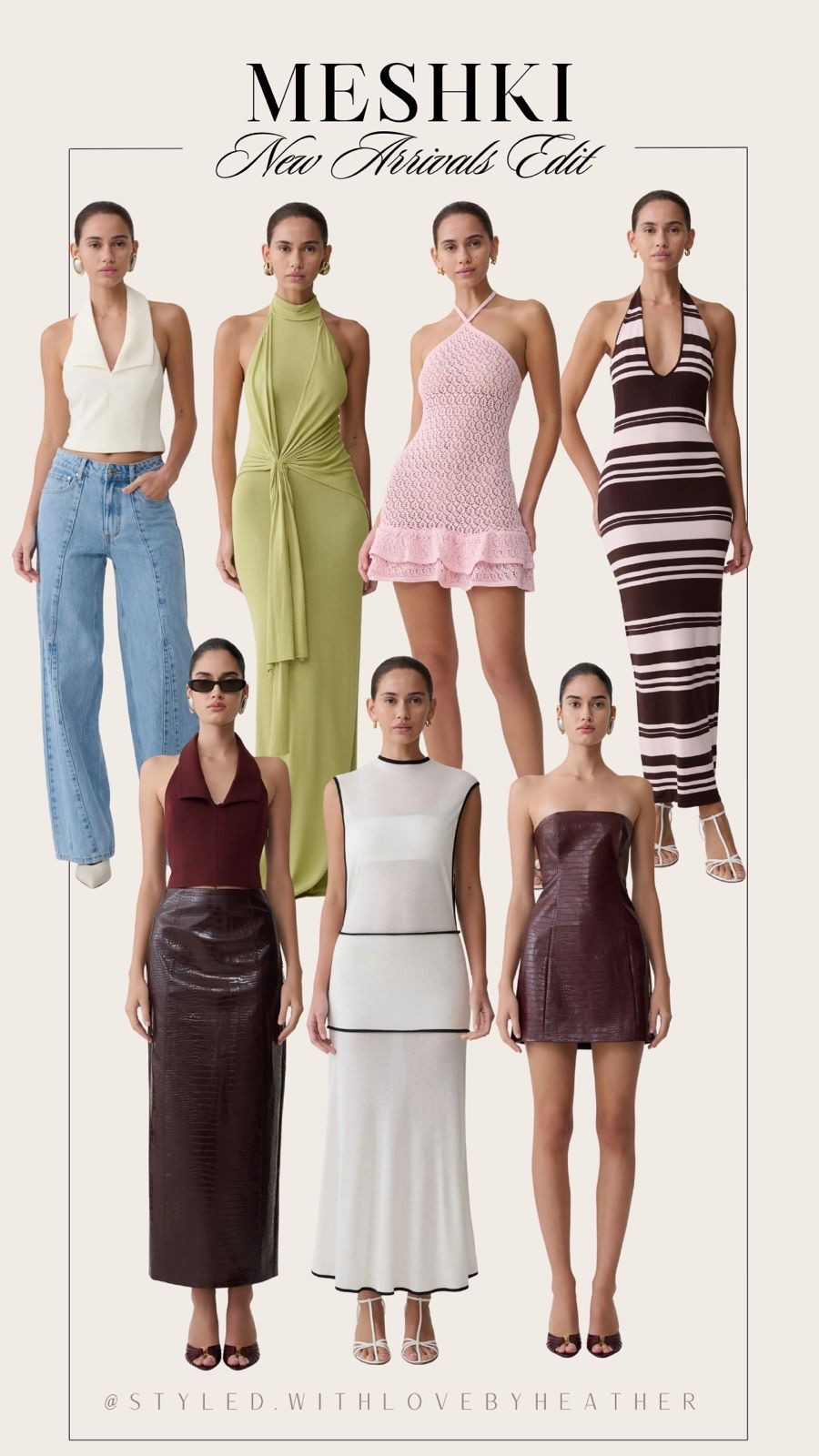 MESHKI just did it again… 🤍✨
The new arrivals are everything — clean lines, soft tones, and those elevated silhouettes that instantly make you look put together.

From effortless daytime pieces to full-on occasion dresses… this edit is giving luxury without trying too hard.
I’m especially obsessed with the neutrals + soft pastels for spring — so chic, so wearable.


#LTKdayinmylife #LTKgrwm #LTKBeauty