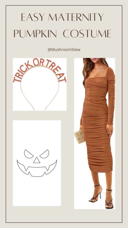 My Easy Maternity Halloween costume for this year is a Jack-o-Lantern! I just took a free stencil offline and cut it onto black felt and taped it only this gorgeous (stretchy but not maternity) dress. 🤍🎃

#LTKSeasonal #LTKHalloween #LTKbump