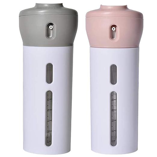 2 Pieces 4 in 1 Travel Dispenser, CHIVENIDO Lotion Shampoo Gel Travel Dispenser Bottle Sets Showe... | Amazon (US)
