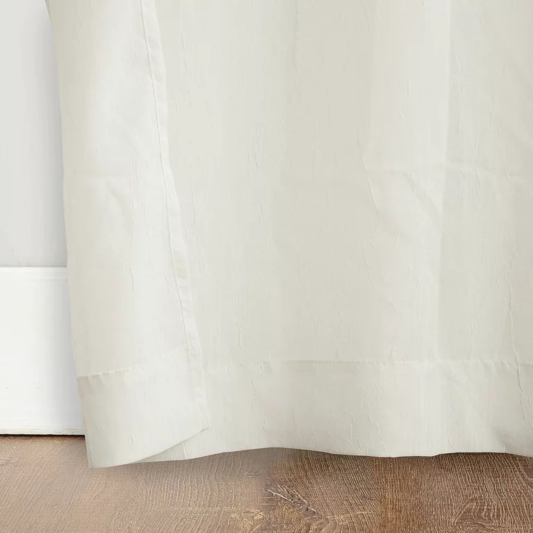 No. 918 Erica Crushed Sheer Voile Grommet Curtain Panel, 51"x63", Eggshell | Walmart (US)