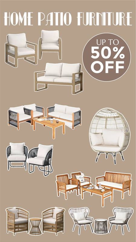 up to 50% off home patio furniture / neutral, modern, organic patio furniture / outdoor couch sale /

#LTKSeasonal #LTKsalealert #LTKhome