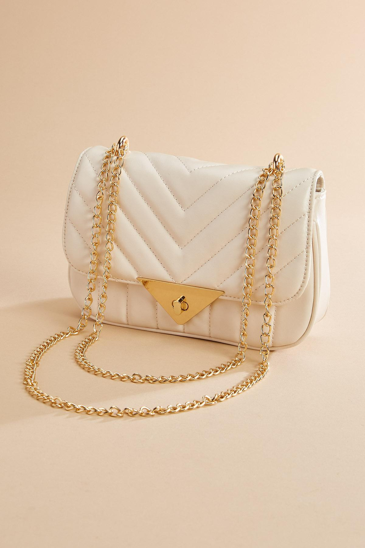 quilted ivory crossbody | Versona