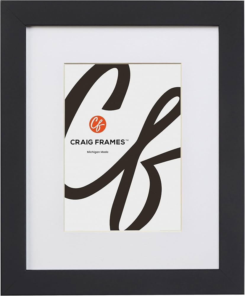 Craig Frames Essentials, 26x32 Picture Frame Matted for a 22x28 Photo, Mystic Satin Black | Amazon (US)