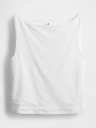 CloseKnit Jersey Boatneck Crop Tank Top | Gap (US)