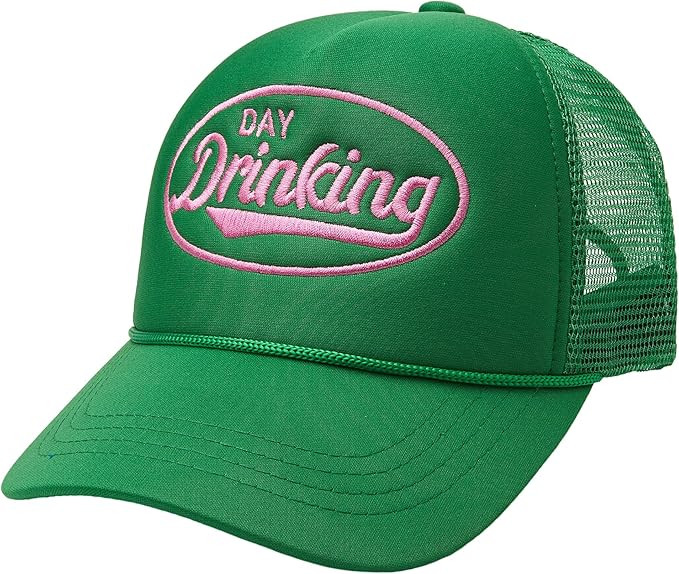 Embroidered Lettering Print Truck Hat Baseball Cap Trucker Mesh Snapback Hat | Amazon (US)