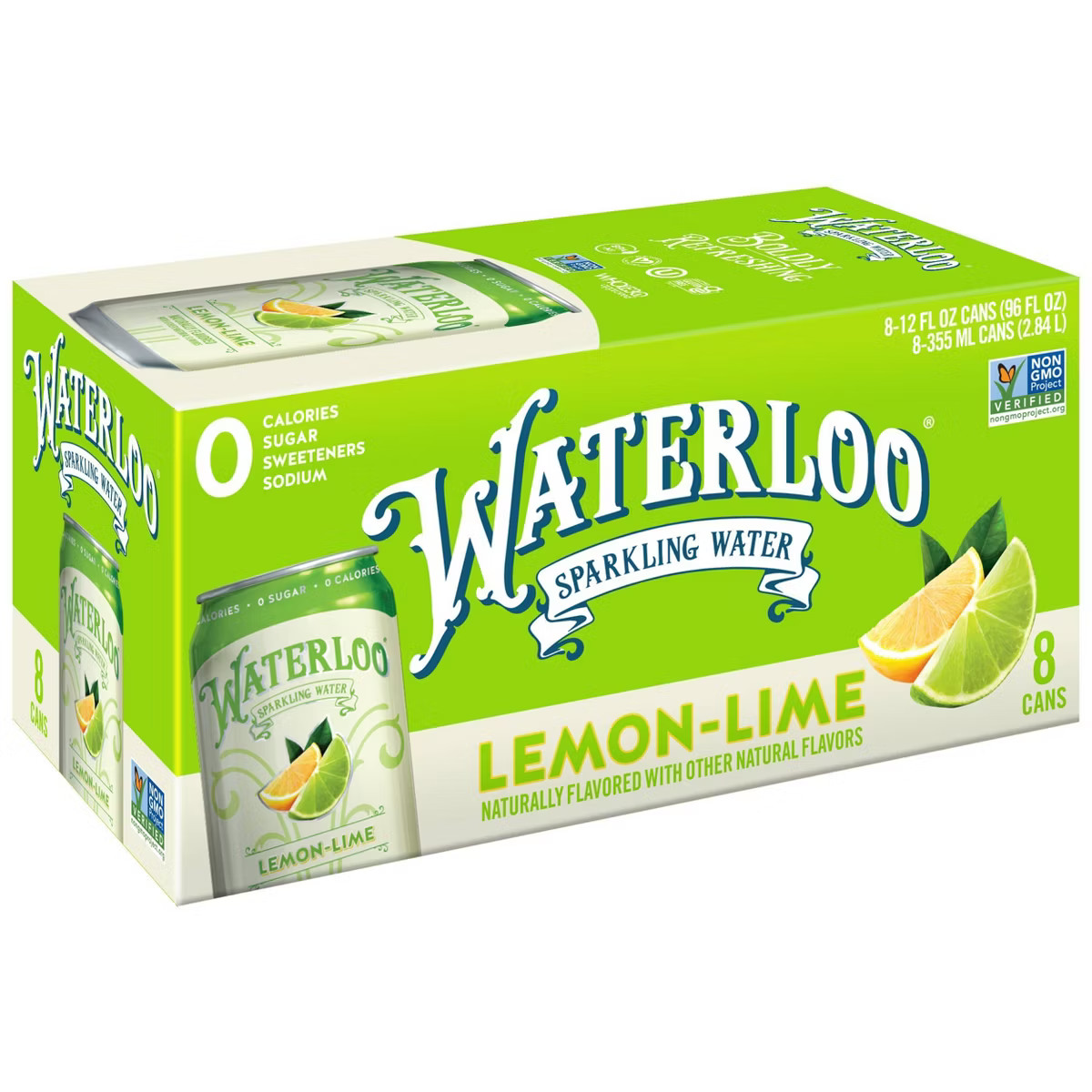 Waterloo Lemon-Lime Sparkling Water - 8pk/12 fl oz Cans | Target