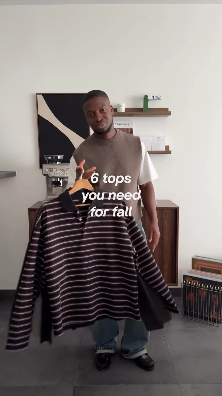 6 tops I’ll be wearing on repeat this fall 

1. Wool henley 
2. Cardigan 
3. V neck 
4. Rugby polo 
5. Wool crew neck 
6. Full zip cardigan