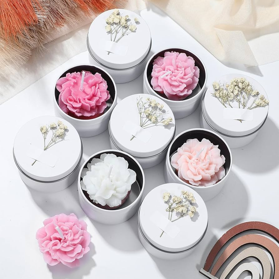 12 Pcs Bridesmaid Gift Scented Candles Valentine's Day Bridesmaid Proposal Candle Soy Wax Flower ... | Amazon (US)