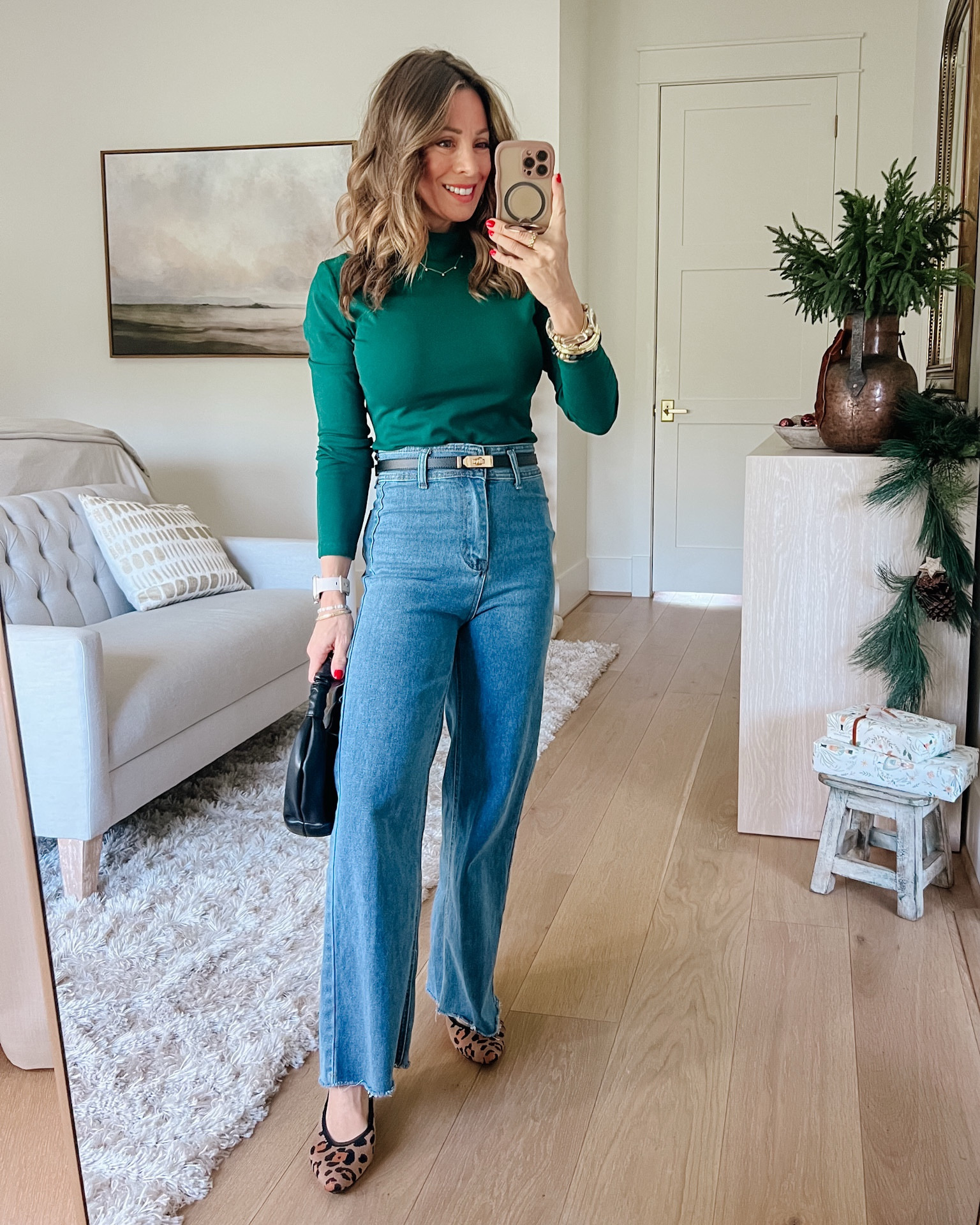 Such a good mock neck in this pretty green for the holidays 

Top Fit: I’m wearing a Small

Jeans Fit: I’m wearing a 24

#LTKHoliday #LTKFindsUnder50 #LTKPetite