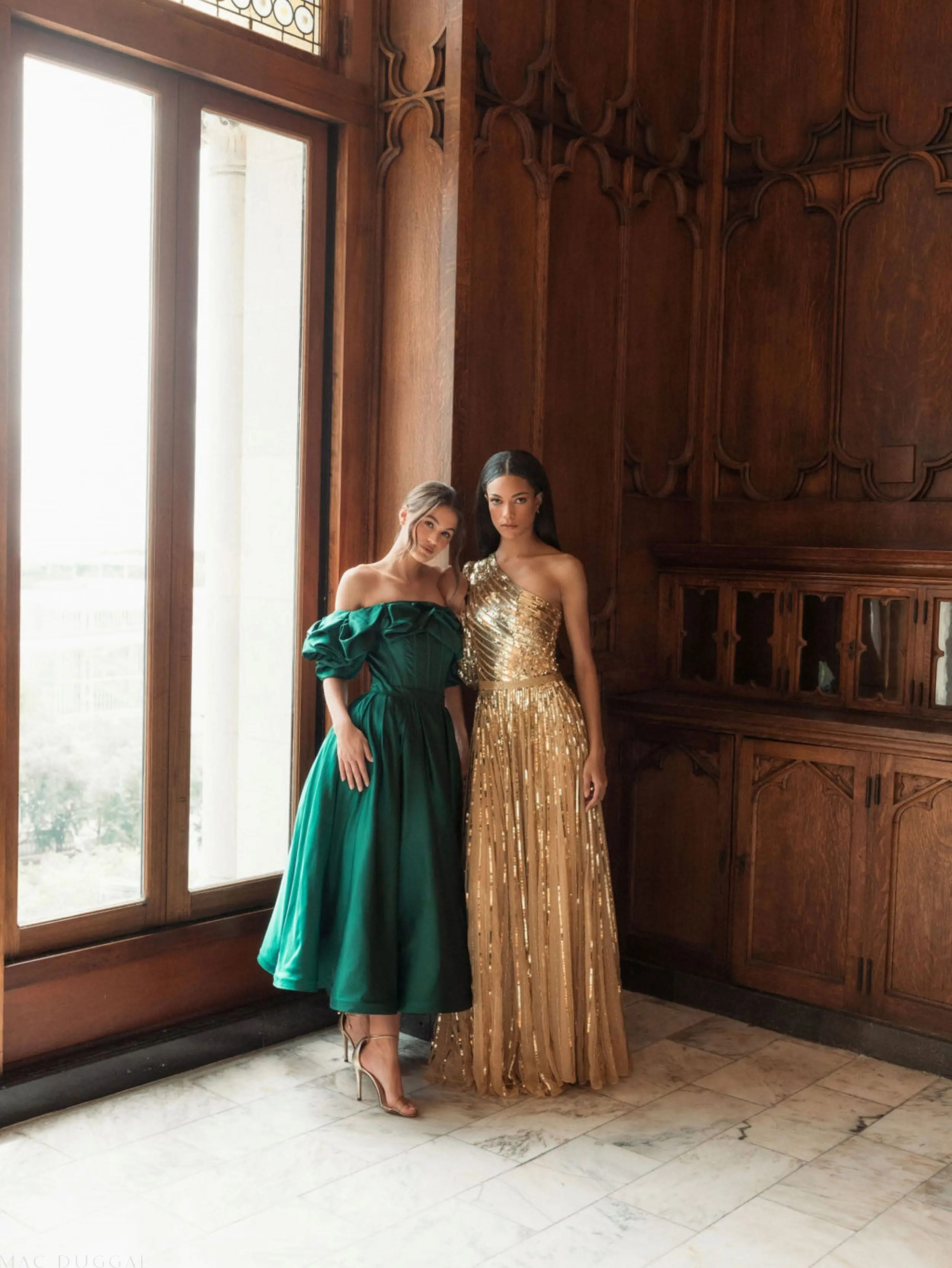 Off The Shoulder Tea Length Dress | Mac Duggal