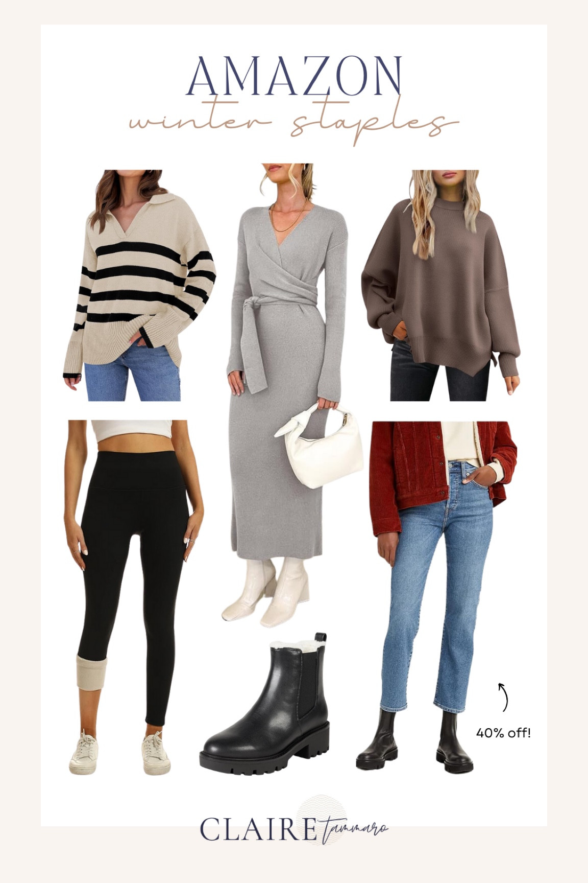 Amazon winter wardrobe staples! I own and love the jeans (40% off right now!) amazon fashion, amazon winter fashion, midsize outfit, midsize outfits, midsize approved, midsize winter outfits 

#LTKmidsize #LTKsalealert #LTKSeasonal