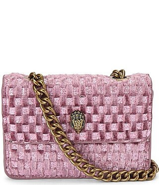 Kurt Geiger London Micro Velvet Kensington Chain Strap Crossbody Bag - Pink | Dillard's