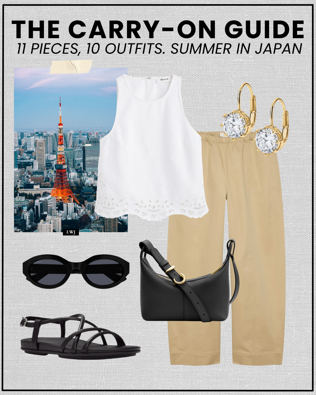 japan summer travel capsule in a carry-on 

summer outfits / summer vacation / japan outfits / tokyo outfit / linen pants / cute summer tops / strappy sandals

#LTKootd #LTKTravel
