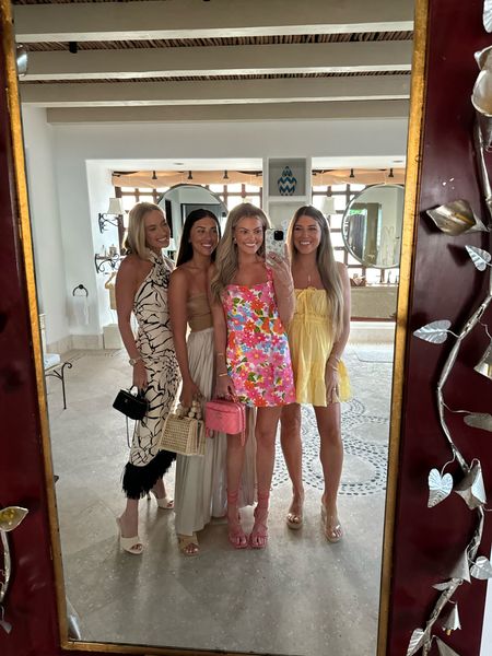 girls night out in cabo! I am obsessed with this dress from show me your mumu. it’s fun and colorful and perfect for vacation (wearing size XS)! 


girls trip, cabo, vacation outfit, beach, tropical, mini dress, pink heels, date night 

#LTKTravel #LTKSeasonal