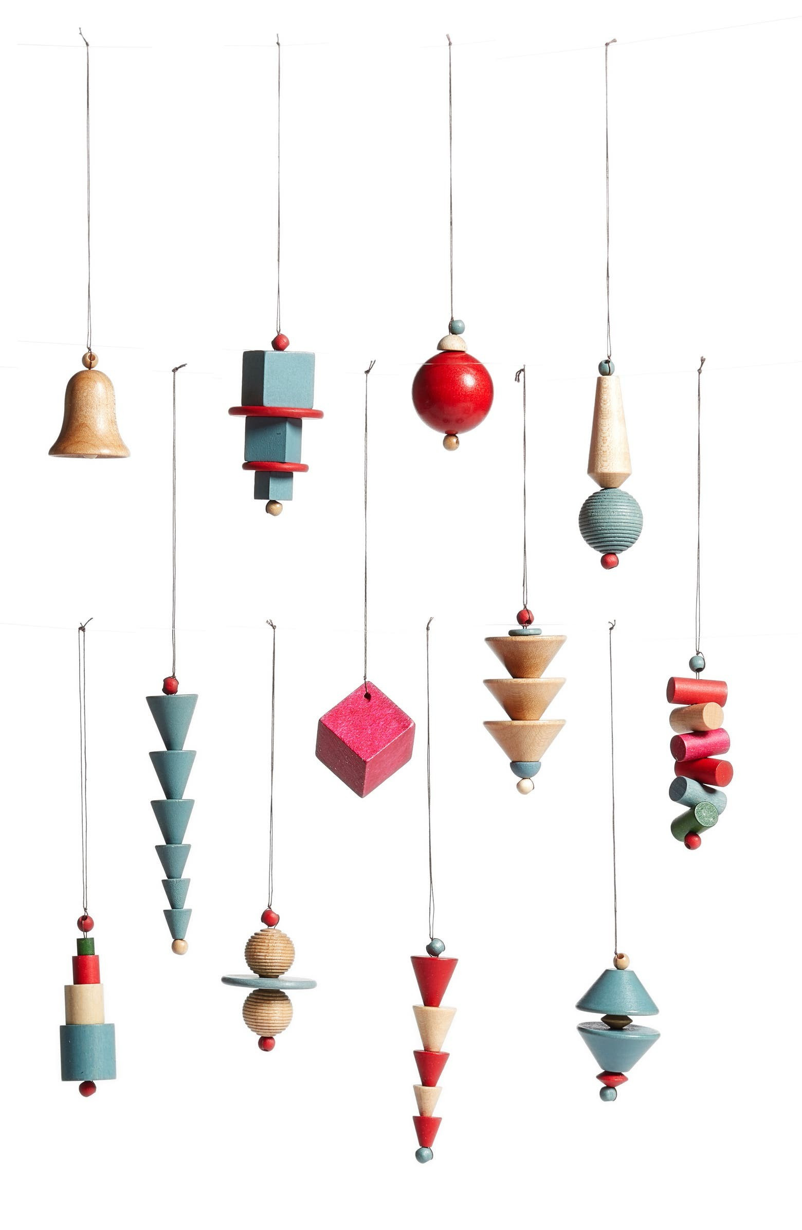 IC Design Bauhaus Set of 12 Wood Ornaments | Nordstrom | Nordstrom