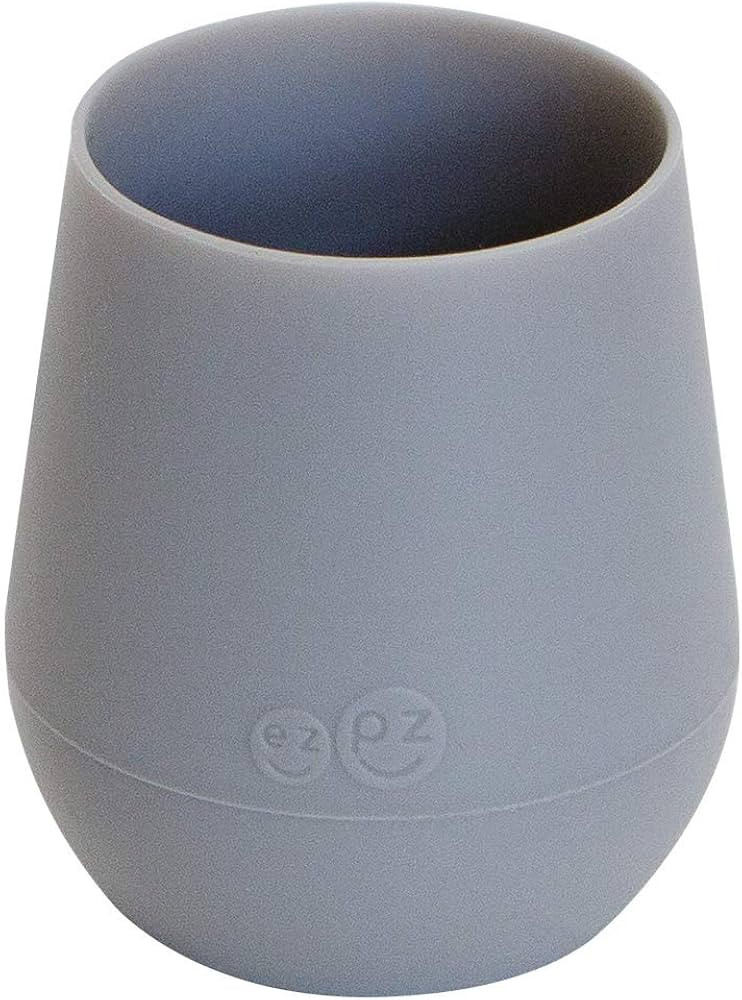 ezpz Tiny Cup (Gray) - 100% Silicone Training Cup for Infants - 4 months + - Designed by a Pediat... | Amazon (US)