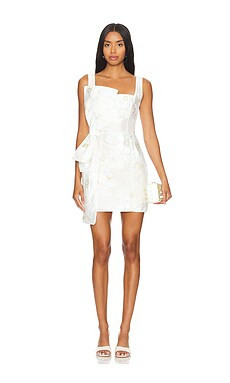 ELLIATT Octavia Bow Dress in Ivory & Gold from Revolve.com | Revolve Clothing (Global)