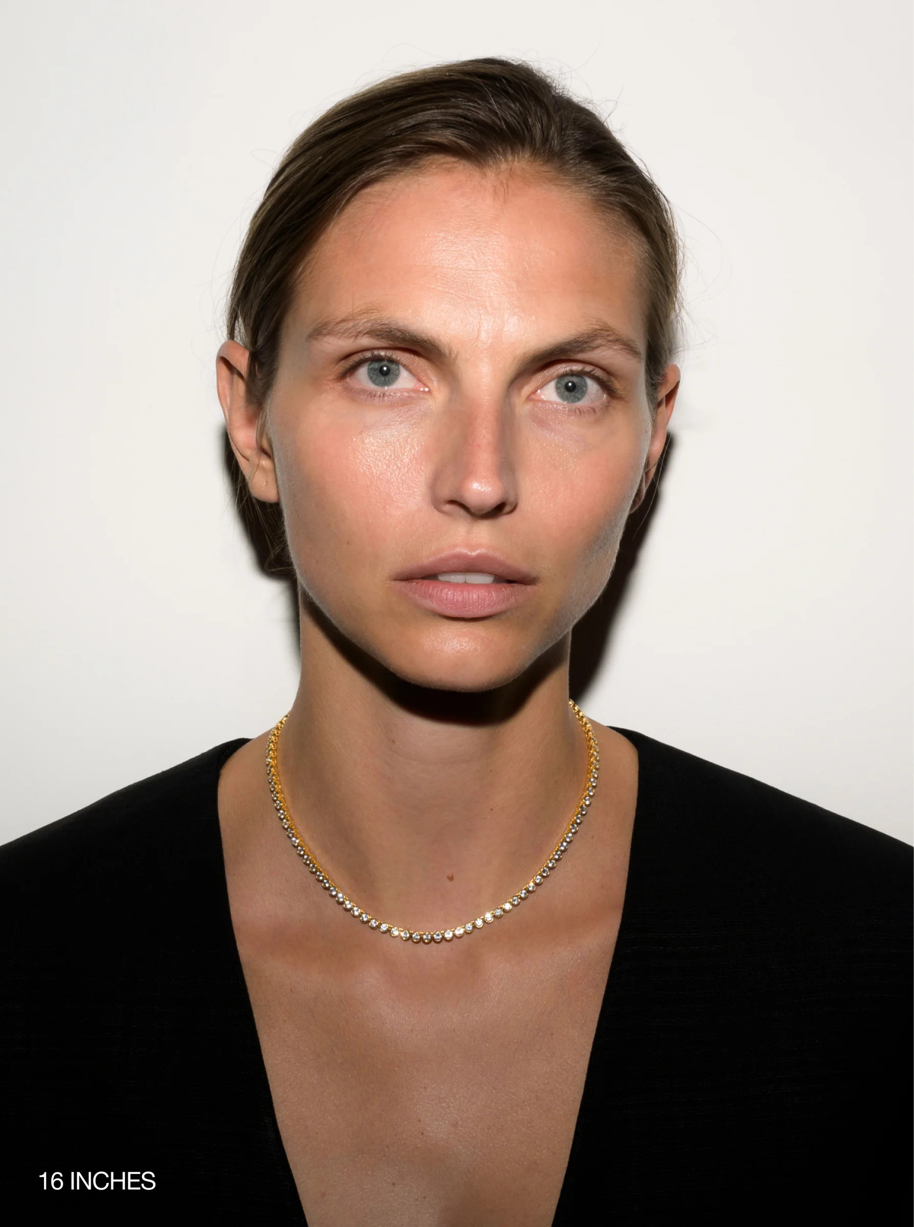 JAMES BEZEL, 3MM LAB WHITE SAPPHIRE GOLD RIVIÈRE NECKLACE | Dorsey