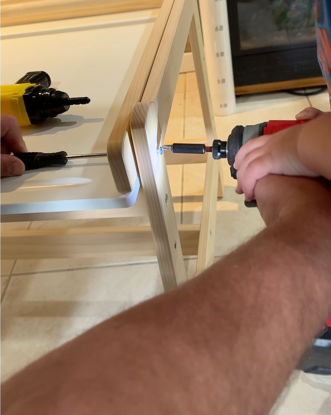 This kids table has adjustable leg heights to grow with your toddler! A dowel is included at the back of the table so you can add a roll of paper for all the art projects!

#LTKHome #LTKKids #LTKmomlife