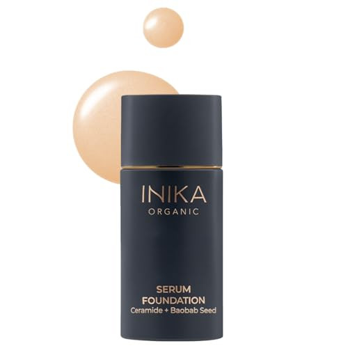 INIKA Organic Serum Foundation medium to full coverage, second skin feel infused with skincare in... | Amazon (US)