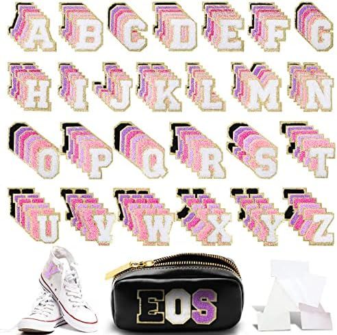 156 Pieces Self Adhesive Varsity Letter Patches Chenille Patches 6 Set A-Z Preppy Patches Chenill... | Amazon (US)