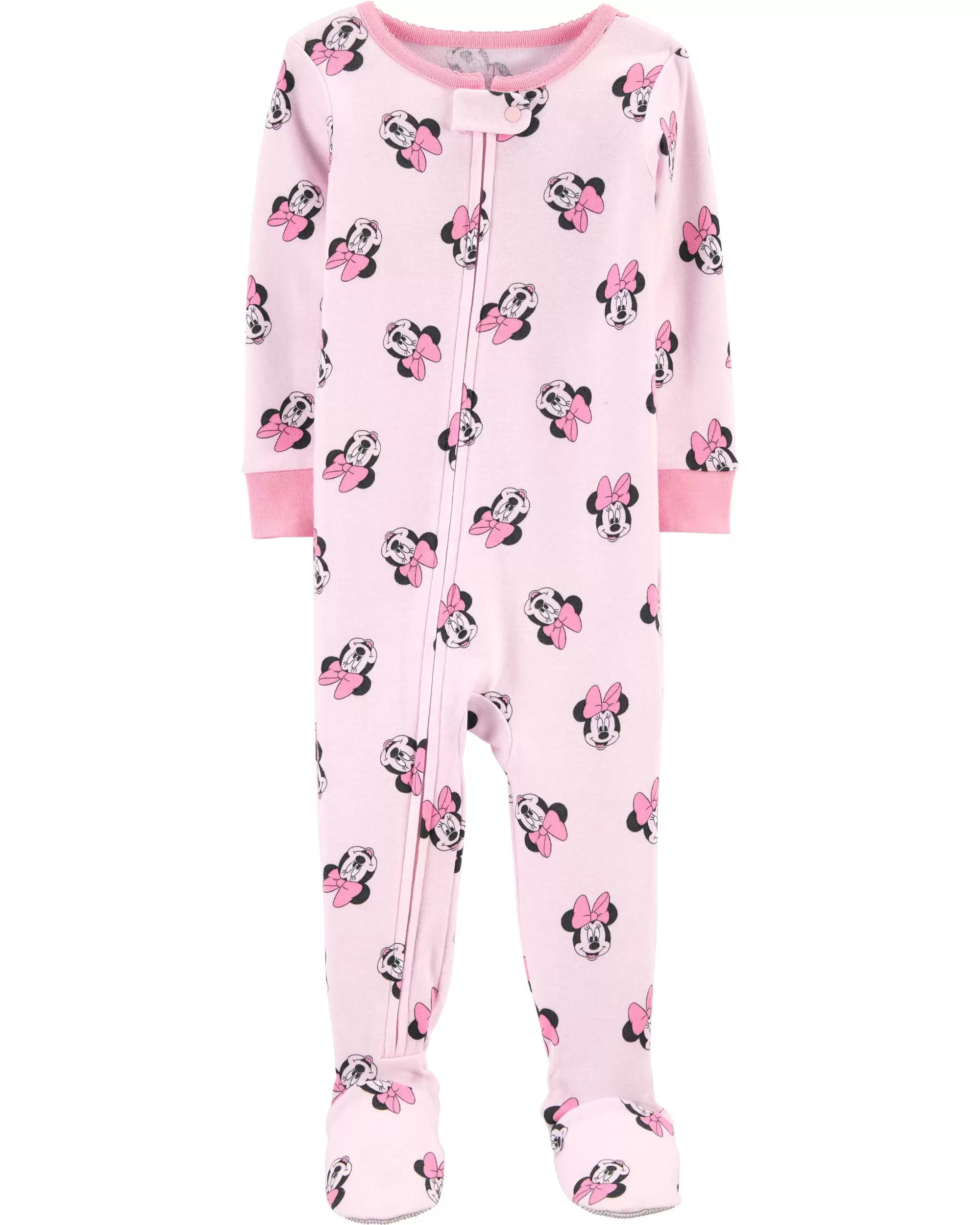 1-Piece Minnie Mouse 100% Snug Fit Cotton Footie PJs | Carter's