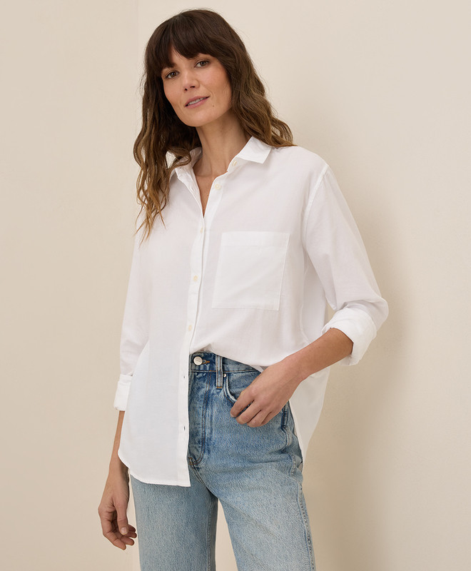 Women’s Sunset Lightweight Cotton Classic Shirt made with Organic Cotton | Pact | Pact Apparel