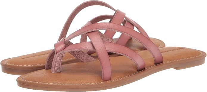 Amazon Essentials Women's Strappy Slide Flat Sandal | Amazon (US)