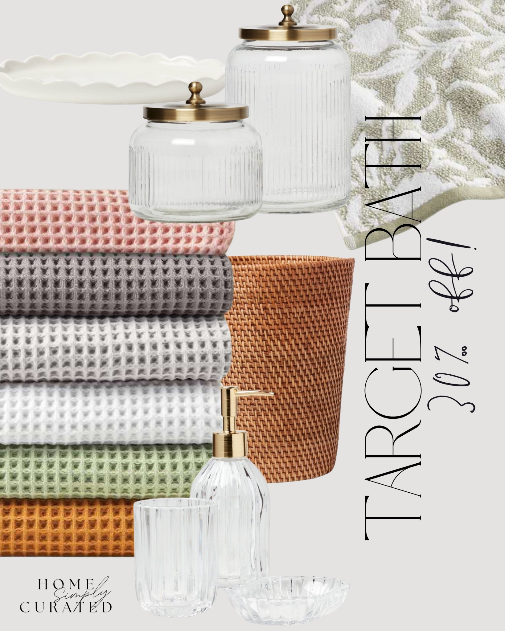 30% off ALL these bathroom finds at Target!!

Home, bathroom, shower, neutral, sale, towels, waffle 

#LTKSaleAlert #LTKFindsUnder50 #LTKHome