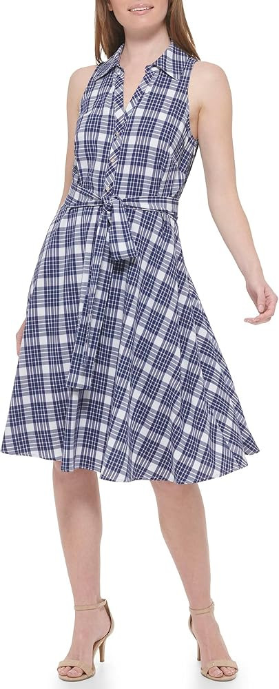Tommy Hilfiger Women's Sleeveless Knee-Length Fit and Flare Novelty | Amazon (US)