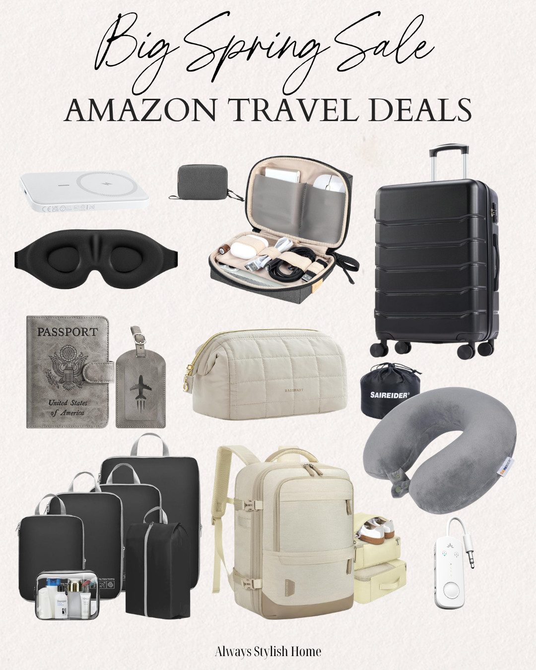 Amazon Travel Deals You Don’t Want to Miss ✈️✨ The Amazon Big Spring Sale is the perfect time to grab the best Amazon travel deals. From luggage and packing organizers to travel essentials and must-have accessories, these Amazon travel finds make your next trip easier and more organized. Perfect for spring break and summer travel—these affordable finds are too good to pass up.
#amazontravelfinds #amazontraveldeals #amazondeals #travelessentials #packingmusthaves #travelstyle #vacationprep #travelaccessories #springtravel #ltktravel 

 #LTKdayinmylife #LTKSaleAlert #LTKTravel