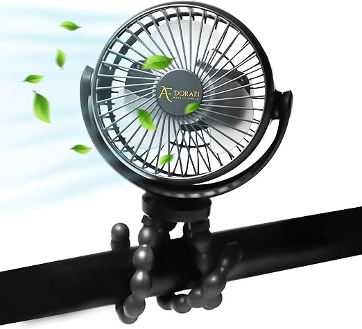 AF DORATI Small Fan, Flexible Tripod Stroller Fan - Portable Fan - Mini Portable, Rechargeable Fa... | Amazon (US)