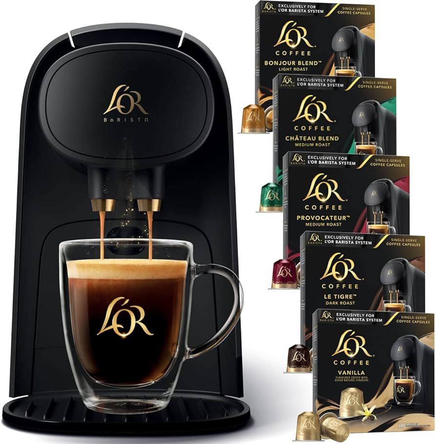 L'OR Barista System Coffee and Espresso Machine with 50ct Coffee Lovers Variety Pack | Amazon (US)