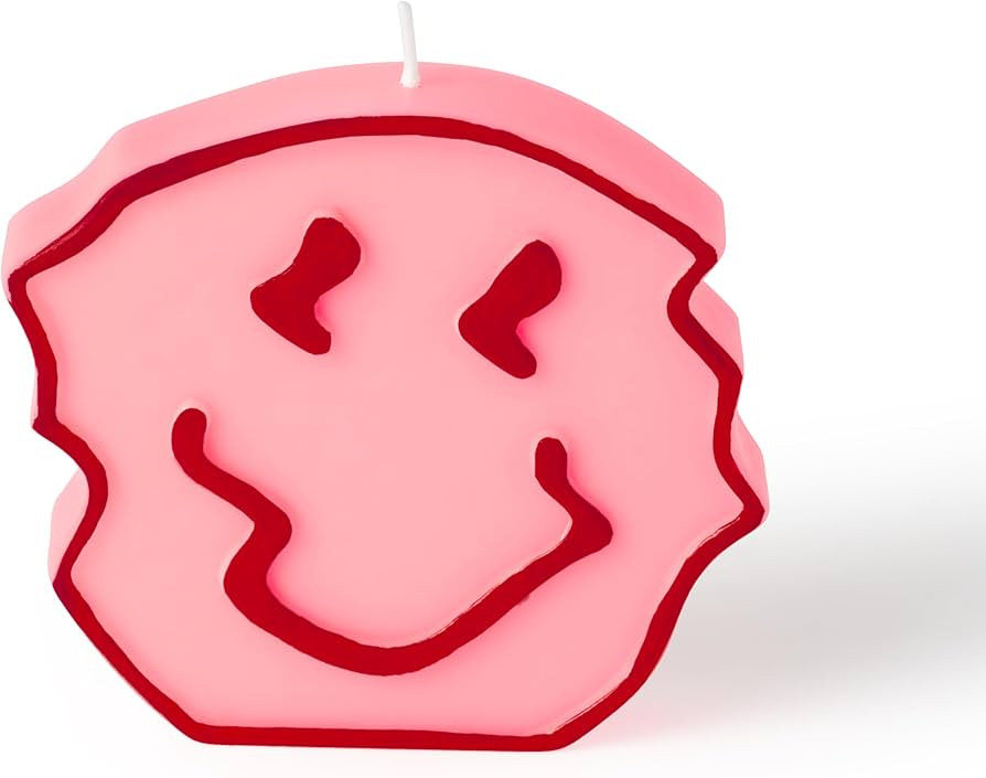 6sisc Smile Face Pink Scented Candle Gift Danish Pastel Home Aesthetic Decor Twisted Happy Face S... | Amazon (US)