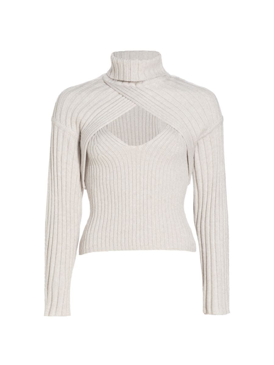 ASTR The Label Soraya Ribbed Turtleneck Sweater | Saks Fifth Avenue