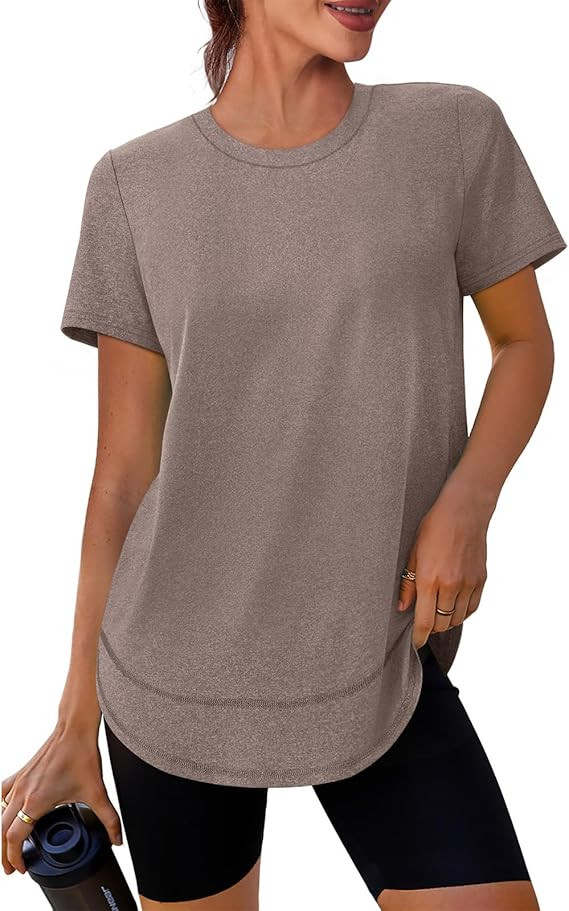 XIEERDUO Womens Workout Tops Short Sleeve Shirts Quick Dry Outfits for Hiking Running S-3XL | Amazon (US)