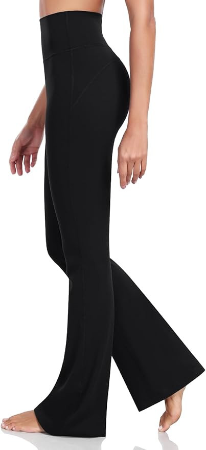 HeyNuts Mellow Flare Leggings 29"/30.5"/32.5"/34.5", High Waisted Tummy Control Wide Leg Bootcut ... | Amazon (US)