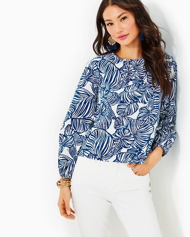 Rilynn Long Sleeve Cotton Top | Lilly Pulitzer | Lilly Pulitzer