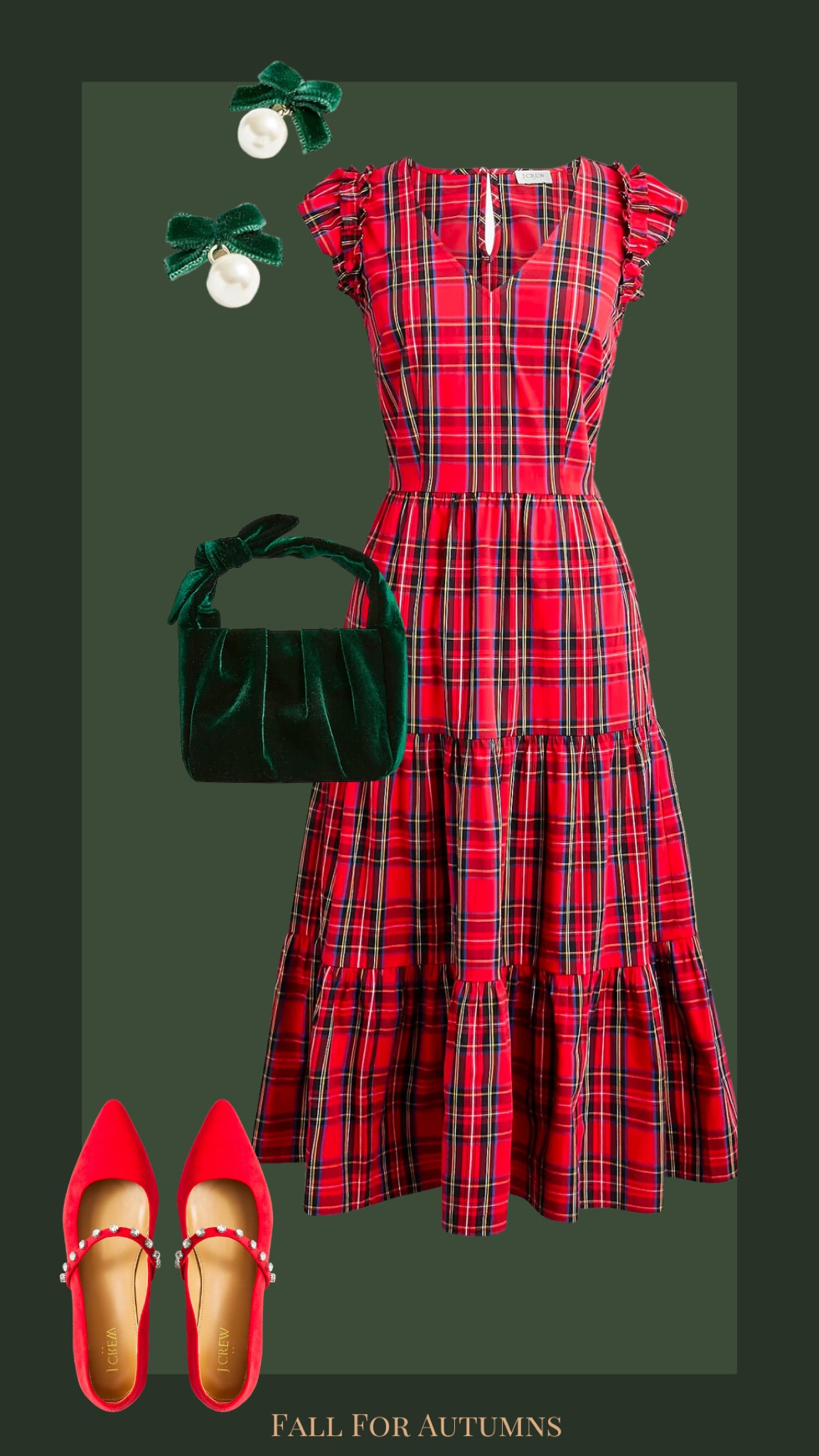 slim fit dress slacks Dark Winter Plaid Sleeveless Wool Dress