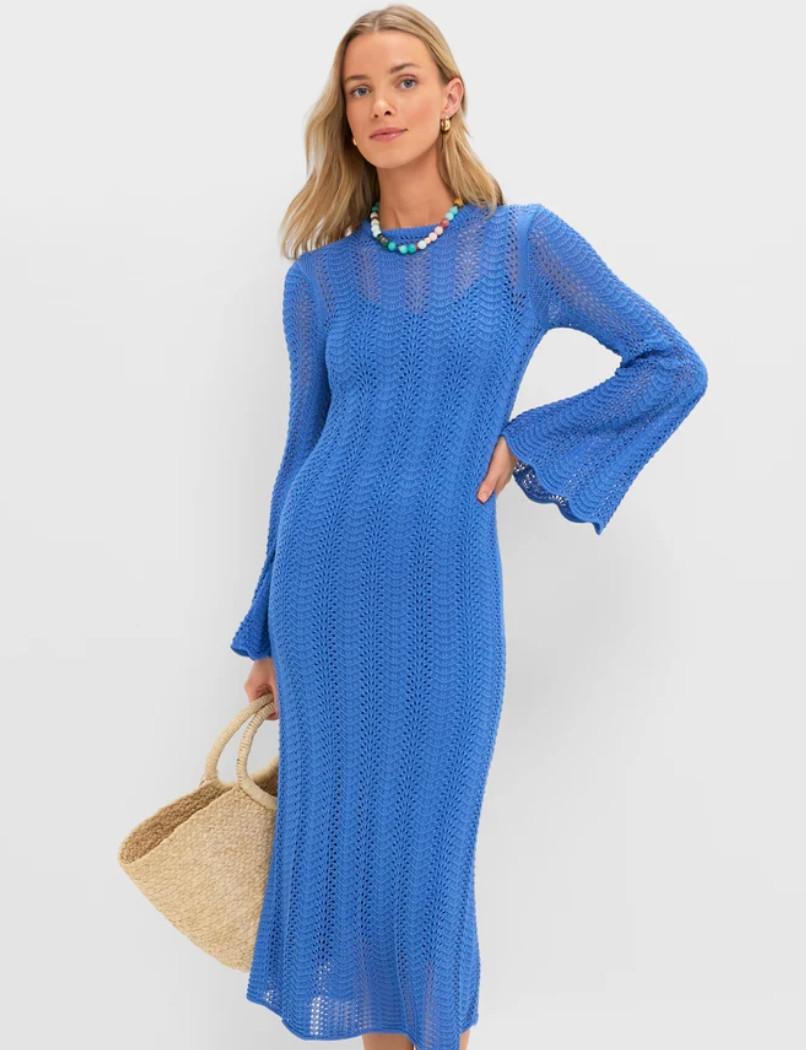 Hyacinth House
Cerulean Knit Comporta Midi Dress Blue Resort Wear 

 #LTKootd #LTKmomlife