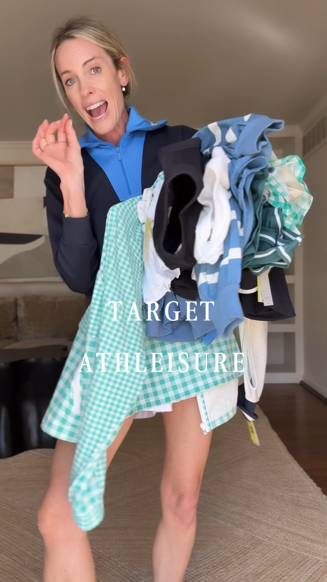 You know how much I love my Target athleisure! Here are some faves I had bought and excited to wear with the weather change 🙌🏻🩵

Size small shorts
Small tanks 
XS dress
M sweatshirts 