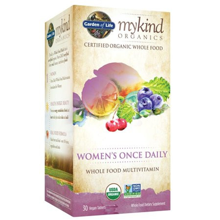 Garden of Life Mykind Organics Women's Once Daily Multivitamin Vegan Tablets, 30 Ct | Walmart (US)