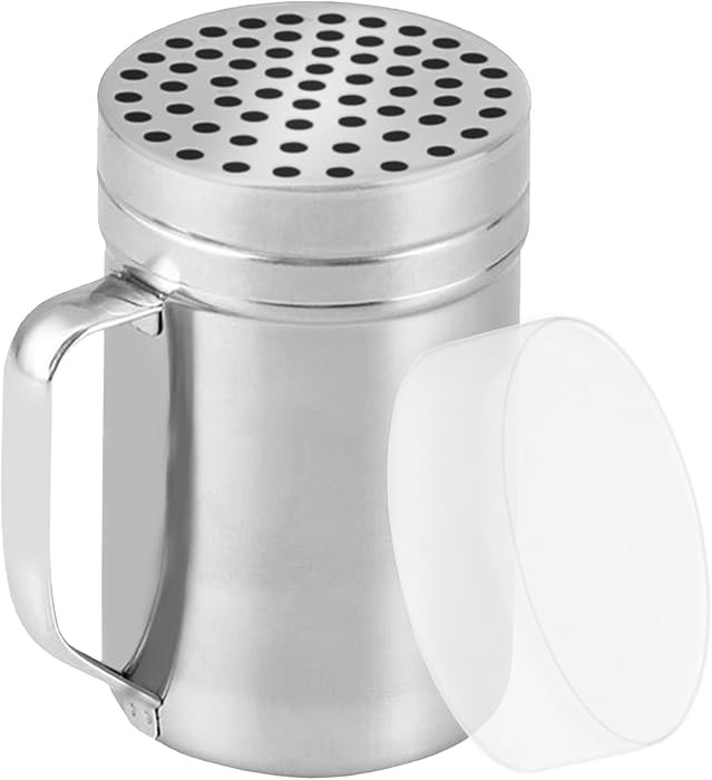 CUSINIUM 14oz Metal Parmesan Cheese Shaker with Large Holes - With Handle - Chili Flakes Dispense... | Amazon (US)