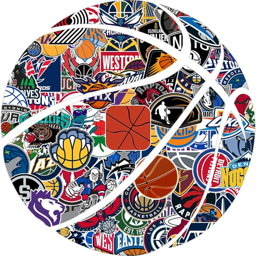 Aurange 100 pcs Basketball Stickers,Sports Stickers,Ball Game Decals,Waterproof Vinyl Decals. | Amazon (US)