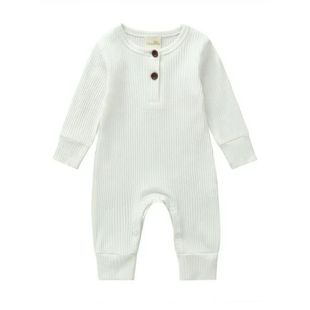 Izhansean Newborn Baby Boy Girl Long Sleeve Knitted Romper Jumpsuit One-Pieces Clothes Light Cyan... | Walmart (US)